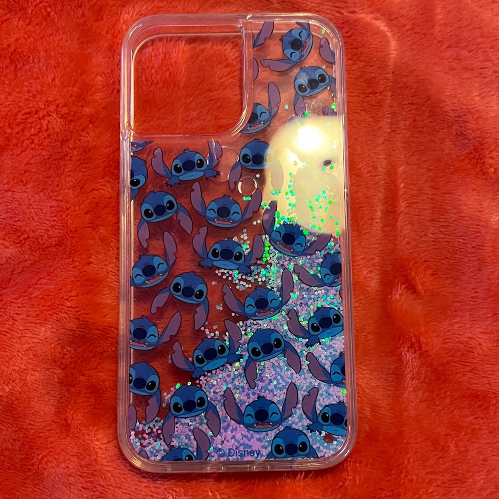 stitch iphone 13 pro max glitterfall case